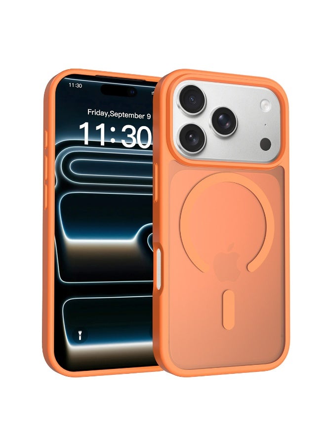 For iPhone 17 Pro Case Magsafe, Magnetic Shockproof Translucent Back Slim Protective Phone Case